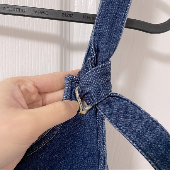 Young Ladies Rich Dark Denim Cami Dress with Pockets | ONE Size - Picture 2 of 9